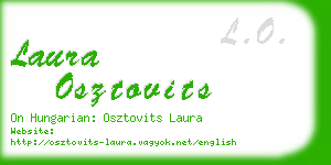 laura osztovits business card